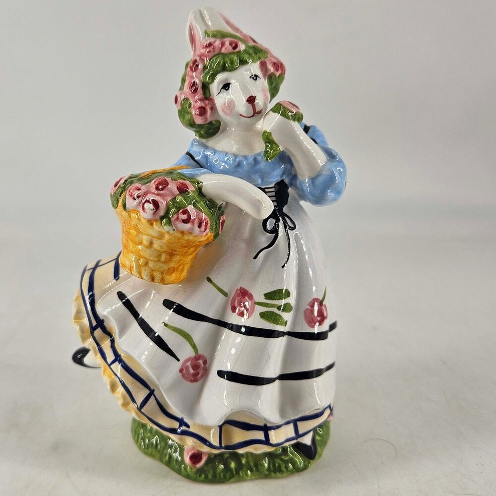 Pamela Silin-Palmer Whimsical Salt or Pepper shaker hat pin holder Rabbit